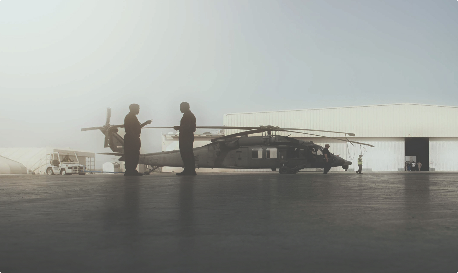 Military aircraft in operation